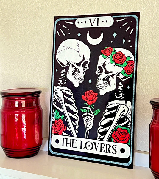 Lovers Tarot Card Metal sign.